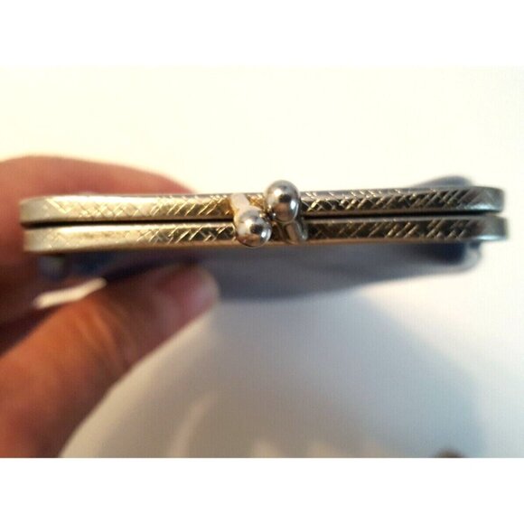 Eyeglasses Sunglasses Reading Glasses Case Kiss Clasp 7 x 4 in Vegan Leather Vtg - Picture 5 of 10